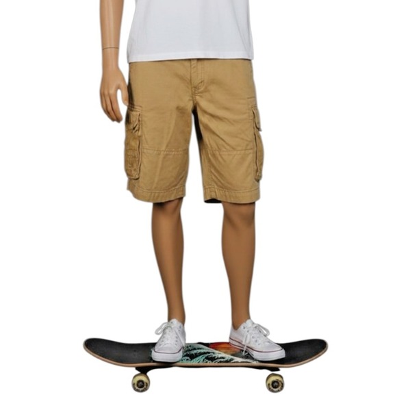 Quicksilver Division 55 Other - Vtg Y2K Quiksilver Division 55 Cargo Shorts 30 Two Tone Enzyme Wash Surf Skate